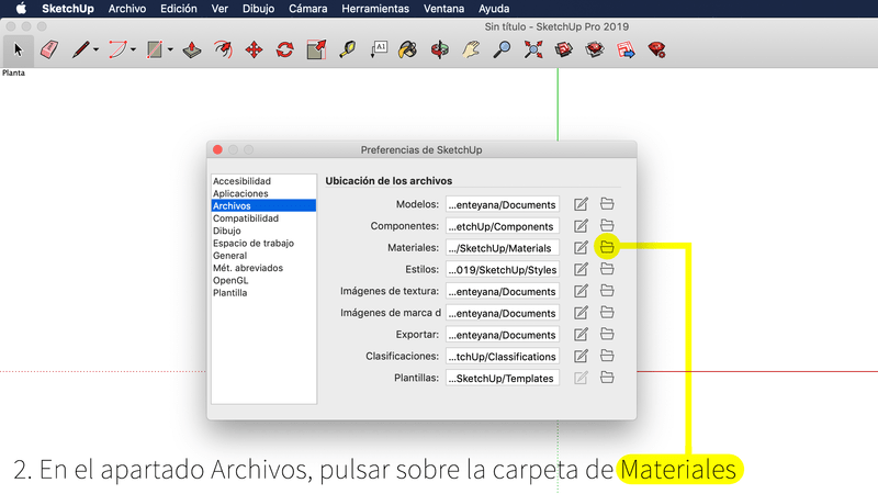 Colección de materiales en Mac OSX