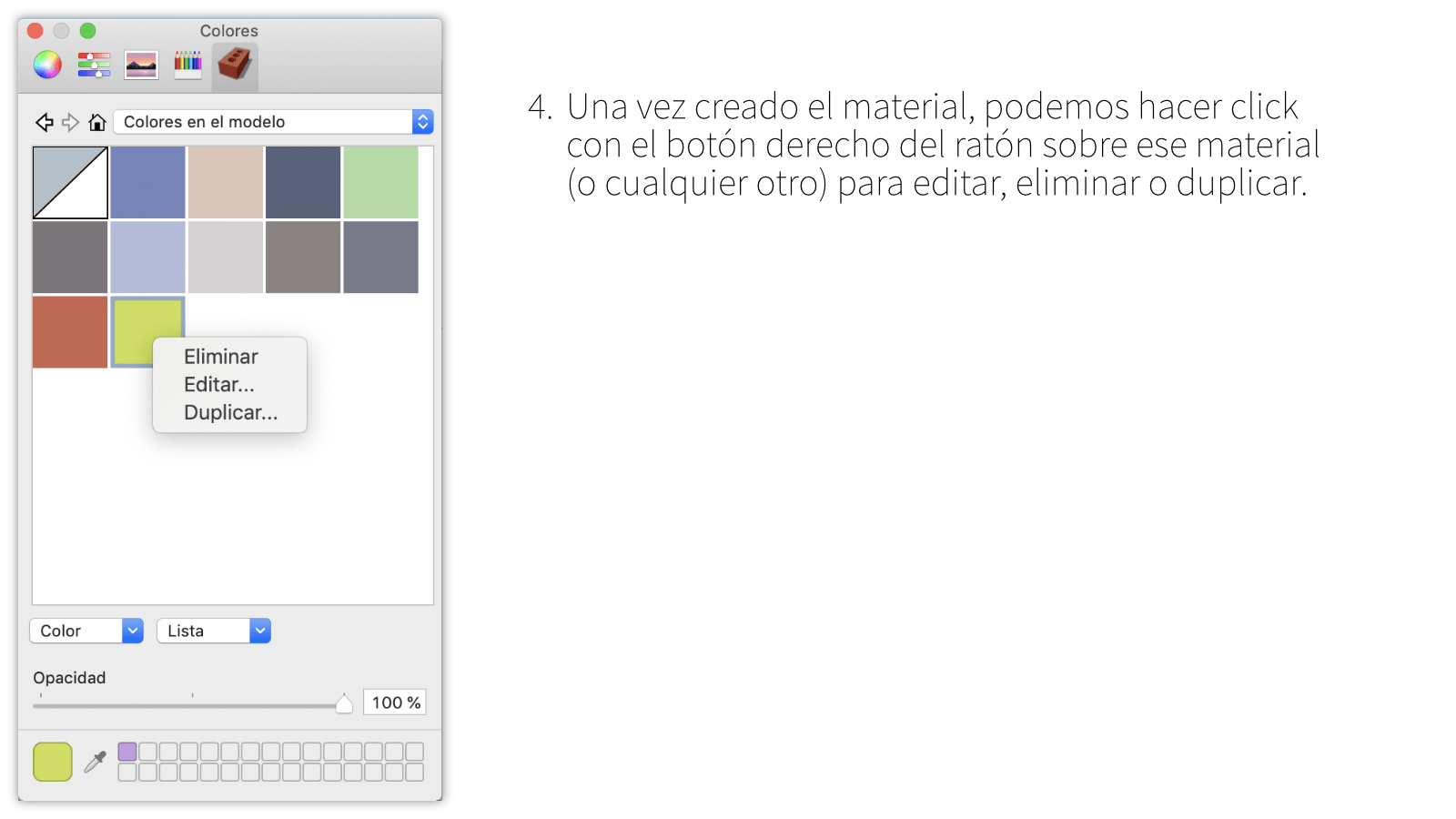 Creación de materiales en Mac OSX